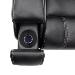 Fauteuil inclinable électrique avec appui-tête ajustable, commandes rétractables et système de son immersif