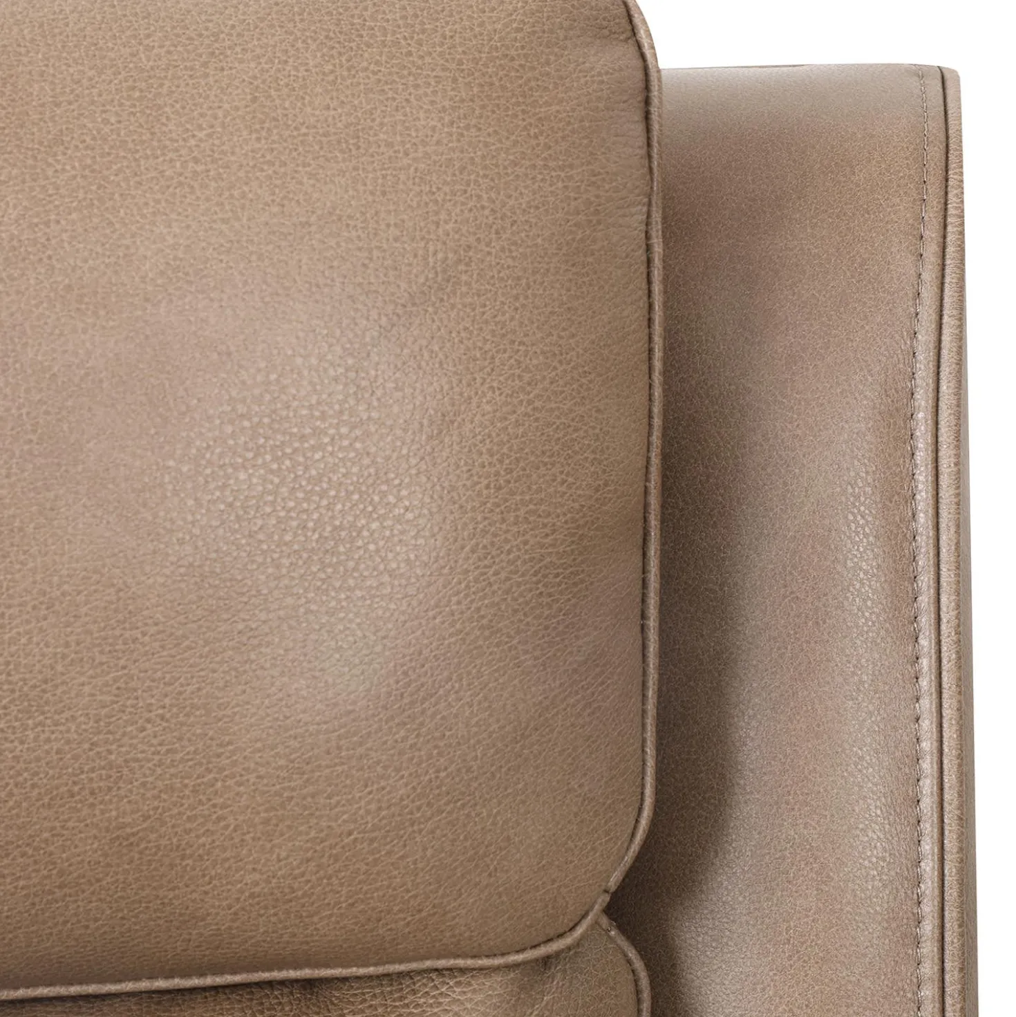 Fauteuil inclinable électrique en cuir avec appui-tête ajustable - taupe