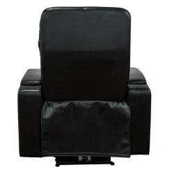 Fauteuil inclinable électrique avec rangement, porte-gobelets et éclairage DEL - noir
