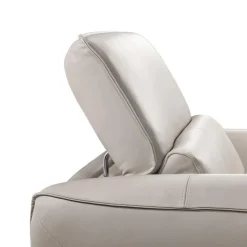Fauteuil électrique inclinable avec appui-tête ajustable - cuir véritable