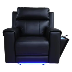 Fauteuil électrique inclinable avec massage, chaleur et console rétractable avec système de son intégré