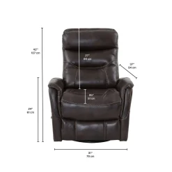 Fauteuil pivotant inclinable en cuir