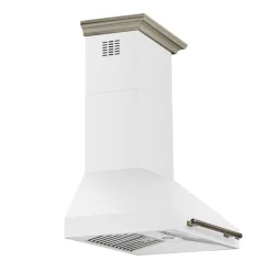 FORNO Hotte murale 30po Cheminée Blanc 30