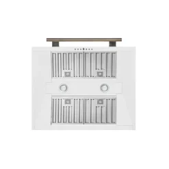 FORNO Hotte murale 30po Cheminée Blanc 30