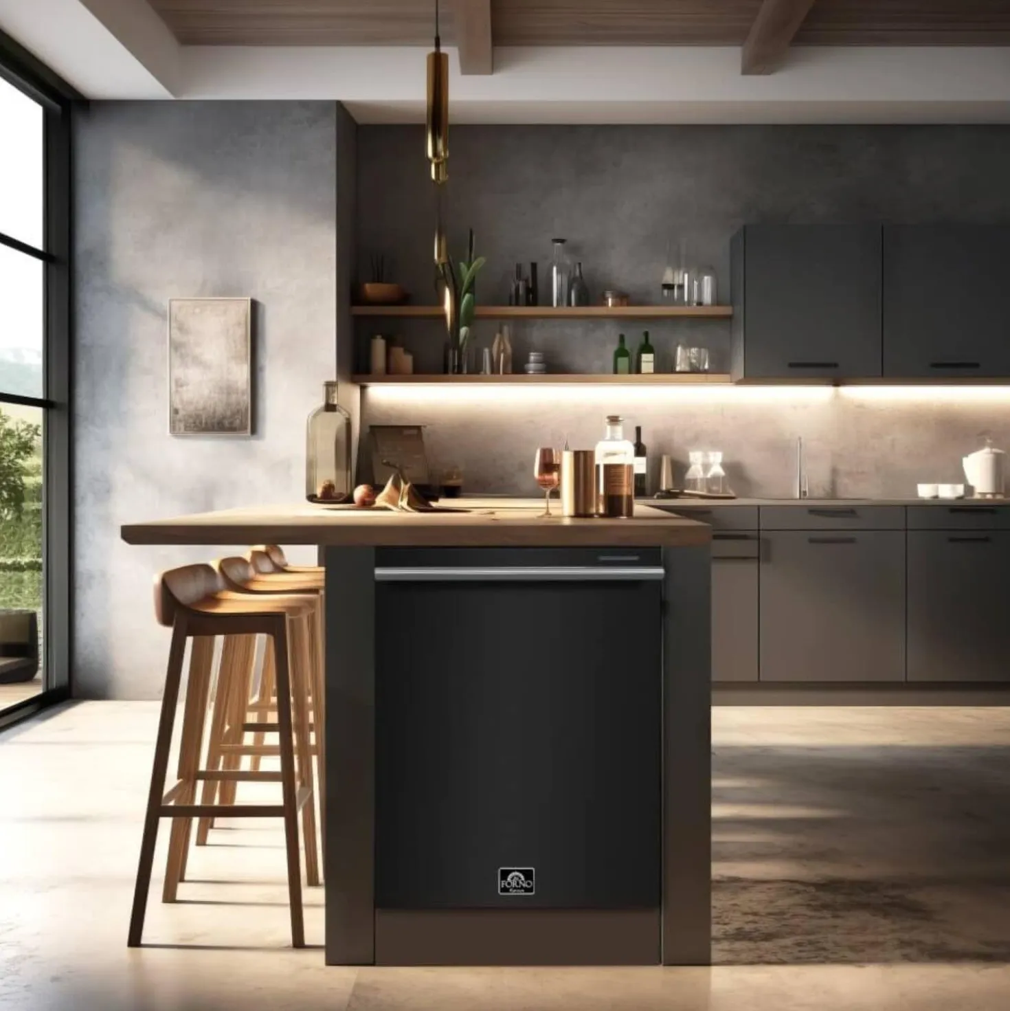 FORNO Lave-vaisselle Encastré Noir 24" 49dB - FDWBI8067-24