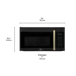 FORNO Micro-ondes/hotte 1,5 pi3, Noir, 30