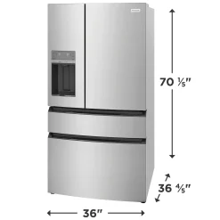 FRIGIDAIRE Réfrigérateur 26,3 pi3 36 po Inox Portes françaises - FRMS2733AV