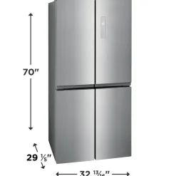 FRIGIDAIRE Réfrigérateur 17,4 pi3 33 po Inox Congélateur en bas, Portes françaises - FRQG1721AV