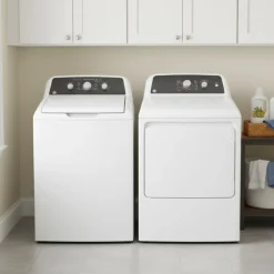 GE Ensemble laveuse sécheuse, Blanc, Chargement par le haut