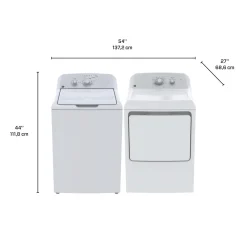 GE Ensemble laveuse sécheuse, Blanc, Chargement par le haut