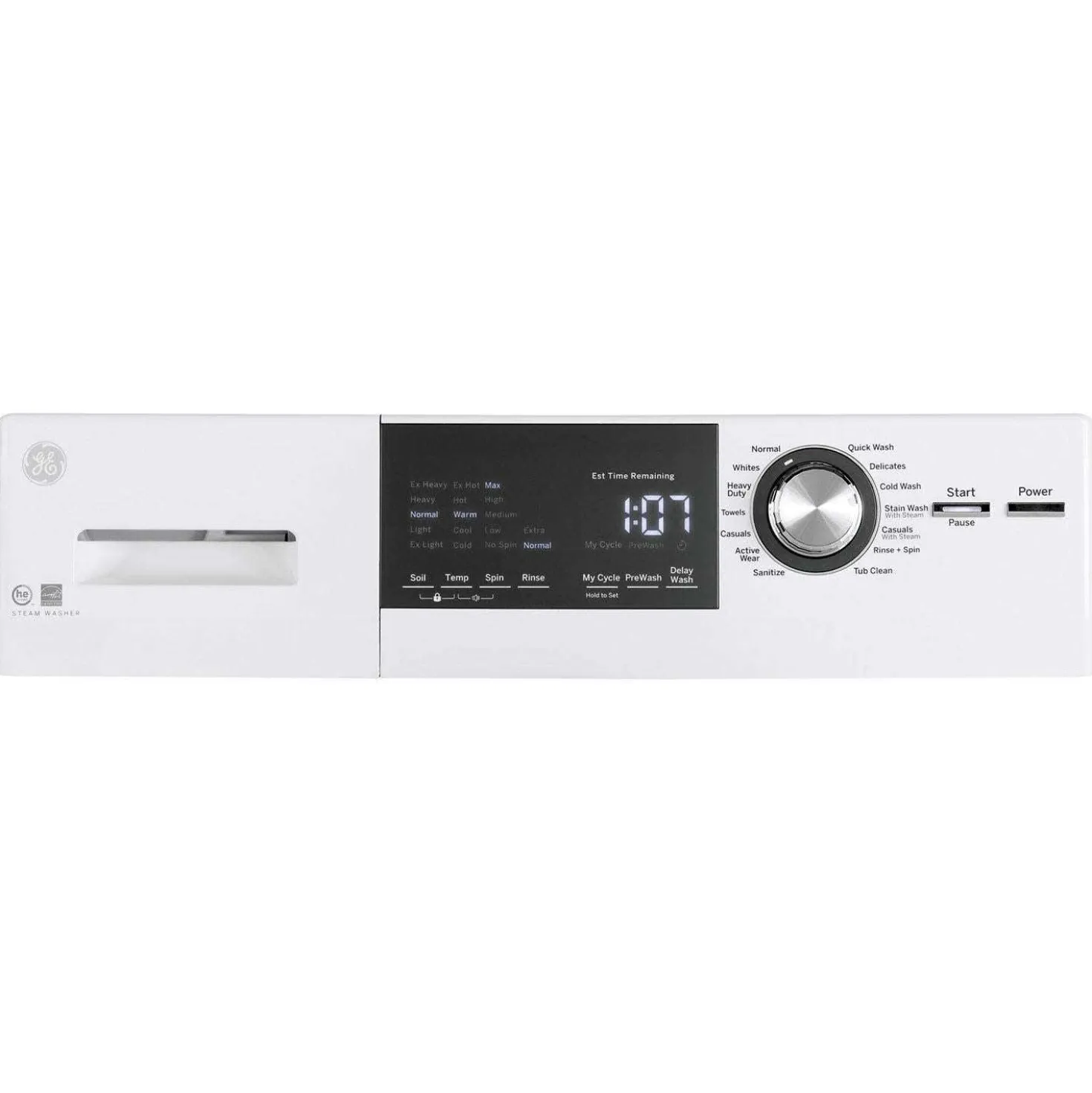 GE Laveuse Chargement frontal Blanc 24''- GFW148SSMWW