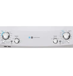 GE Laveuse et sécheuse superposées, Blanc, 27'', 800 RPM - GUD27EEMNWW