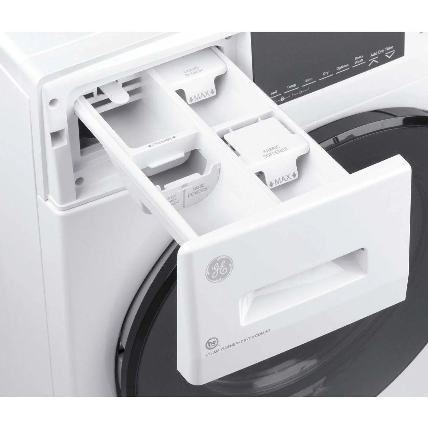 GE Laveuse sécheuse 2 en 1, Blanc, 24'', Chargement frontal - GFQ14ESSNWW