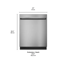 GE Lave-vaisselle Encastré Acier inoxydable 24