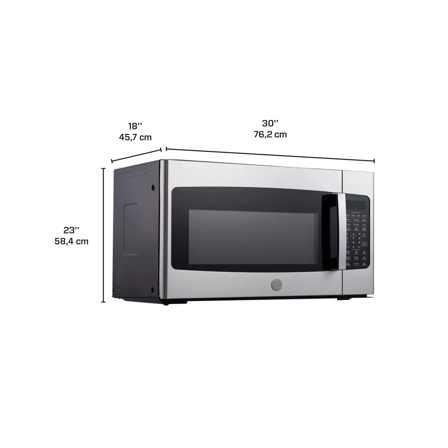 GE Micro-ondes/Hotte 1,8 pi3 Inox30" JVM2185SMSS