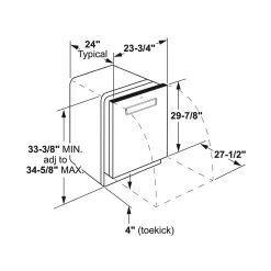 GE Profile Lave-vaisselle Encastré Acier inoxydable 24