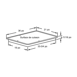 GE Profile Table de cuisson Gaz Acier inoxydable 36