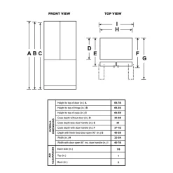 GE Réfrigérateur 24,7 pi3 33 po Inox Portes françaises - GNE25JYKFS