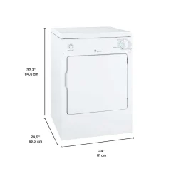 GE Sécheuse portative 3,6 pi3 Chargement frontal Blanc 24" - PSKP333EBWW