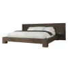 Grand lit avec panneaux et tables de chevet (60")