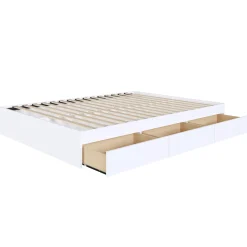 Grand lit avec rangement 3 tiroirs (60