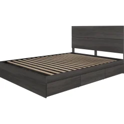 Grand lit avec rangement 3 tiroirs (60