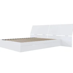Grand lit avec rangement 2 tiroirs et tête de lit (60