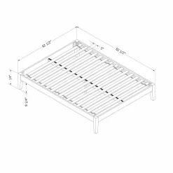 Grand lit en bois massif (60