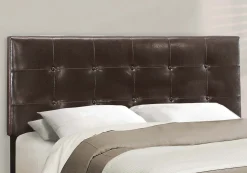 Grand lit en cuir synthétique avec tête de lit (60