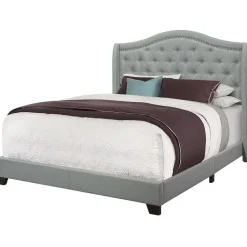 Grand lit en tissu avec tête de lit (60