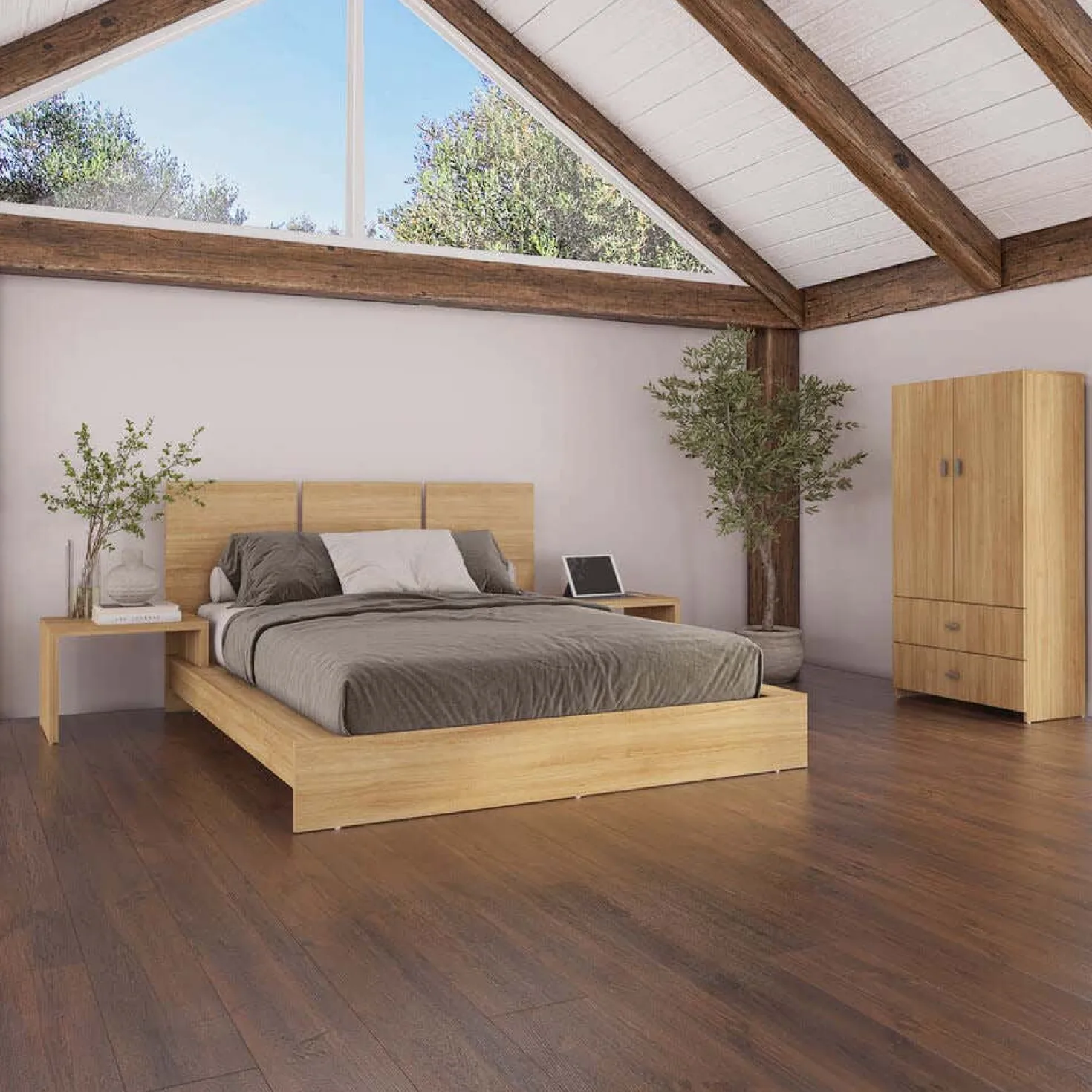 Grand lit plateforme (60")