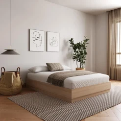 Grand lit plateforme (60