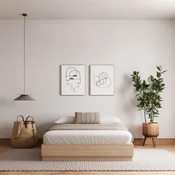 Grand lit plateforme (60