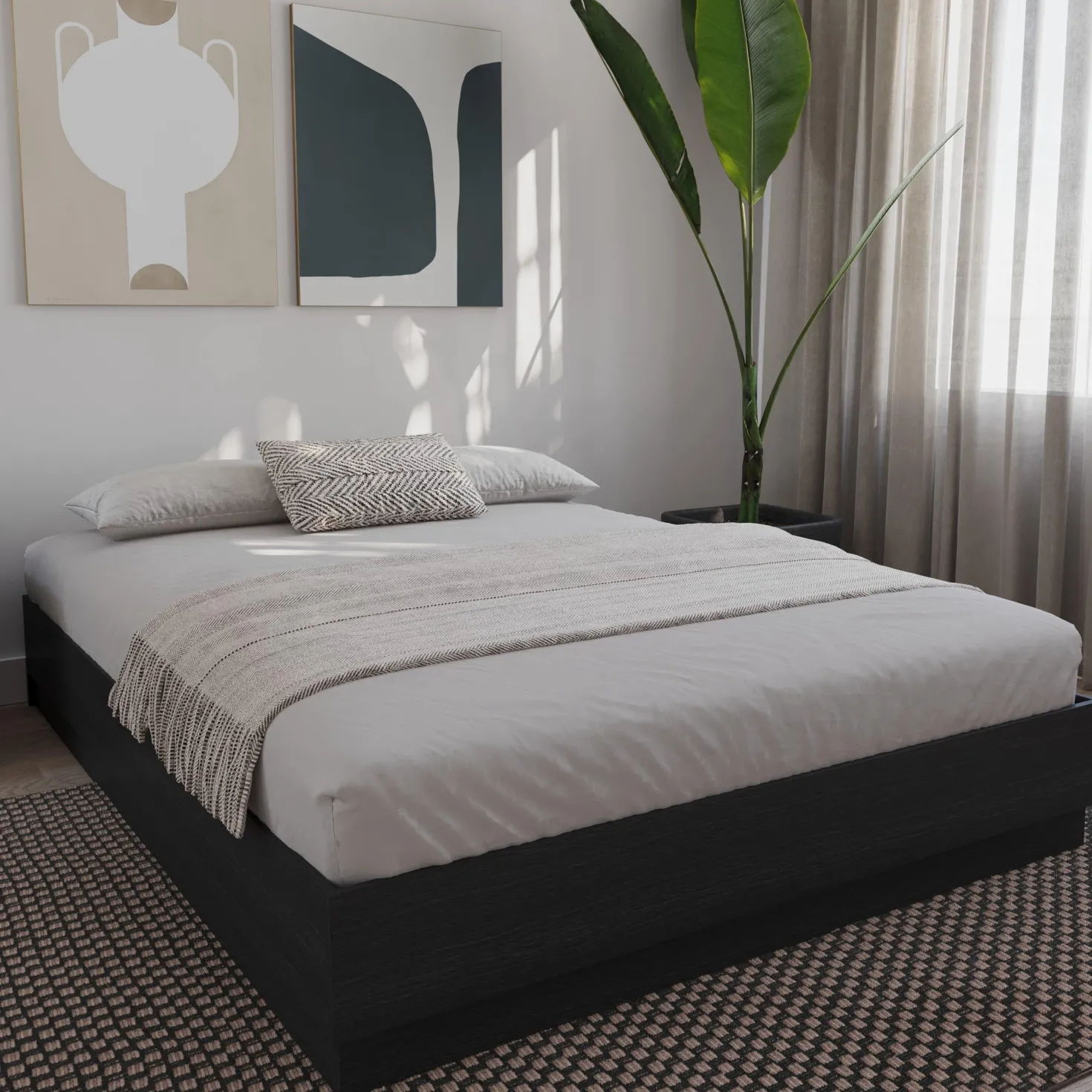 Grand lit plateforme (60") - Nexera