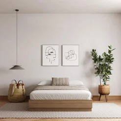 Grand lit plateforme (60