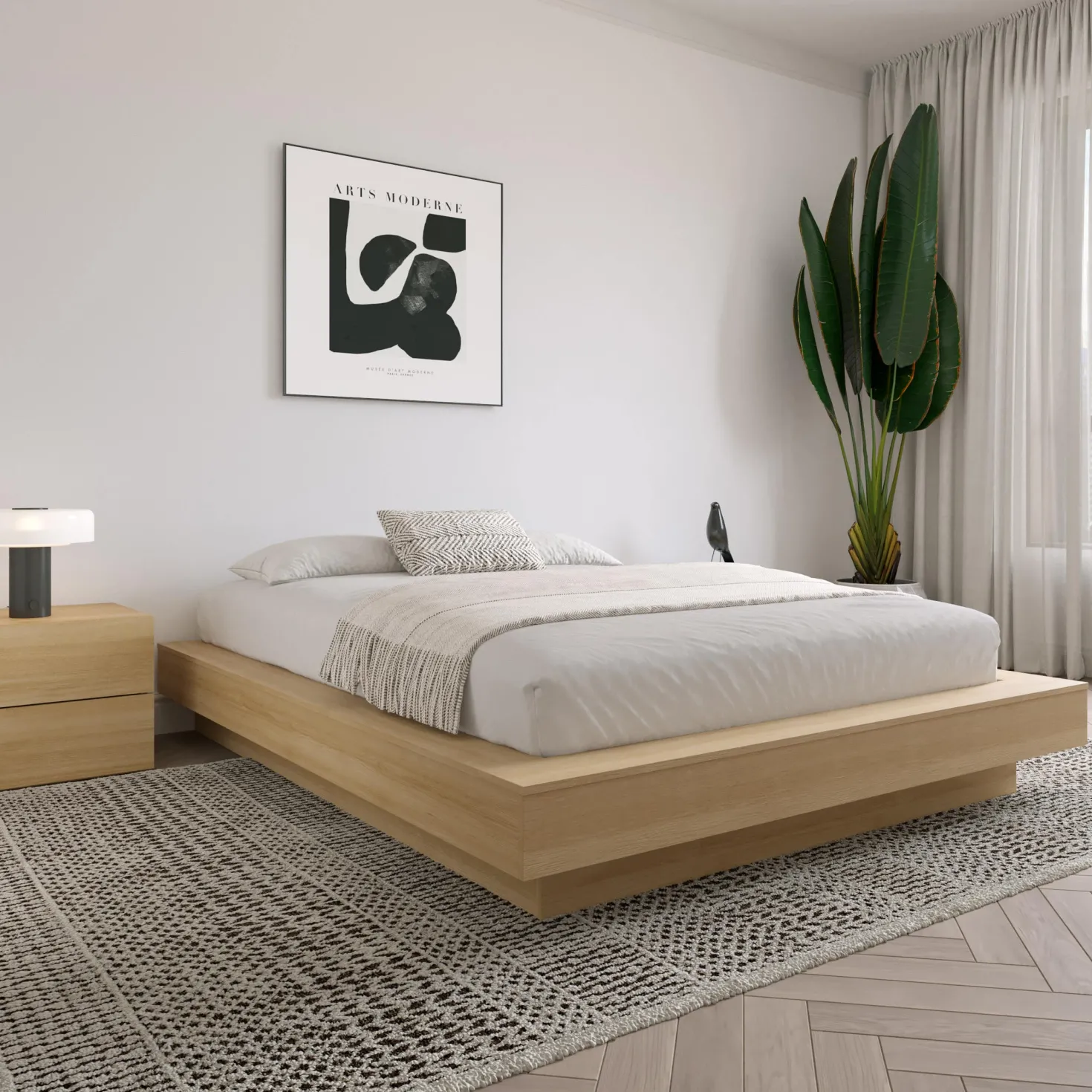 Grand lit plateforme (60") - Nexera