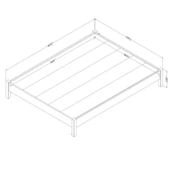 Grand lit plateforme (60