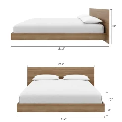 Grand lit plateforme avec tête de lit (60
