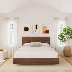 Grand lit plateforme avec tête de lit (60