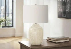 Lampe de table 26"H en céramique