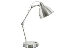 Lampe de table 17"H en métal avec ports usb