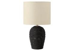 Lampe de table 17"H en rotin