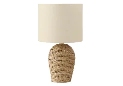 Lampe de table 17"H en rotin