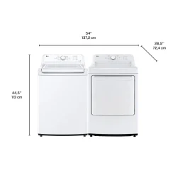 LG Ensemble laveuse sécheuse, Blanc, Chargement par le haut