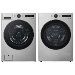 LG Ensemble laveuse sécheuse, Acier graphite, Chargement frontal