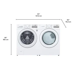 LG Ensemble laveuse sécheuse, Blanc, Chargement frontal