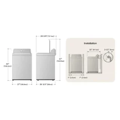 LG Laveuse Chargement par le haut Noir 27