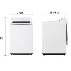 LG Laveuse Chargement par le haut Blanc 27