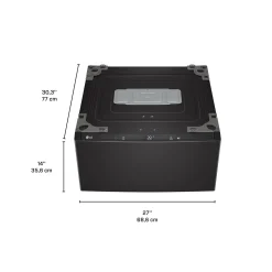 LG Laveuse-piedestal Chargement par le haut Inox Noir 29