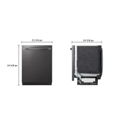 LG Lave-vaisselle Encastré Acier inoxydable noir 24
